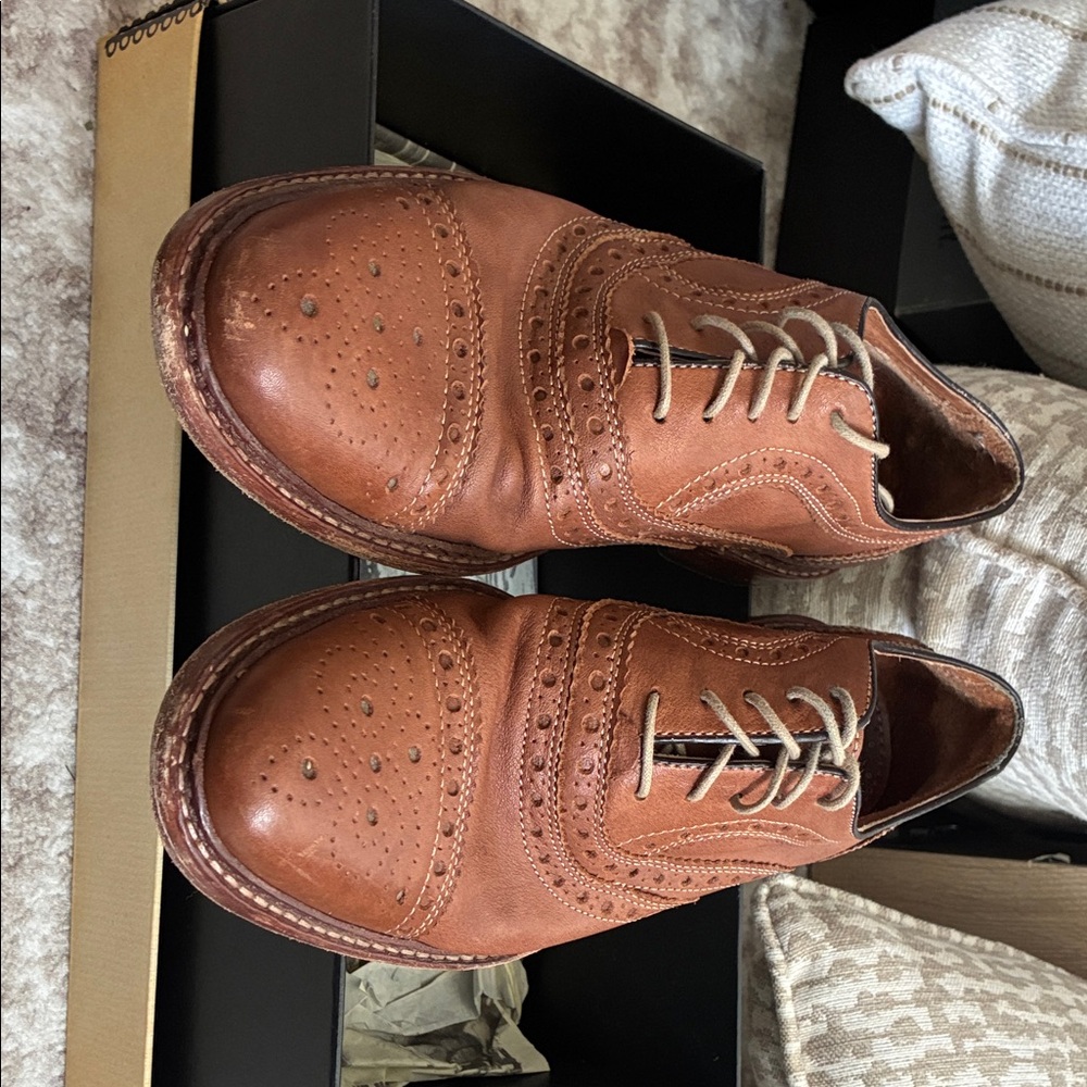 Johnston & Murphy Tan Leather Oxfords